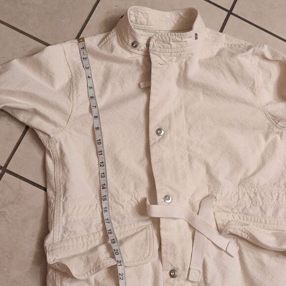 Everlane The Canvas Organic Cotton Parka Jacket Coat Bone White Size L - Picture 11 of 16